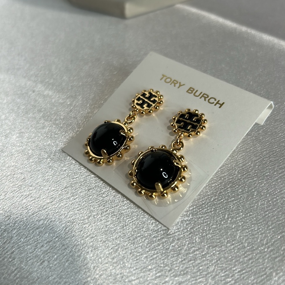 Tory Burch black and gold earrings price is firm - Picture 2 of 3